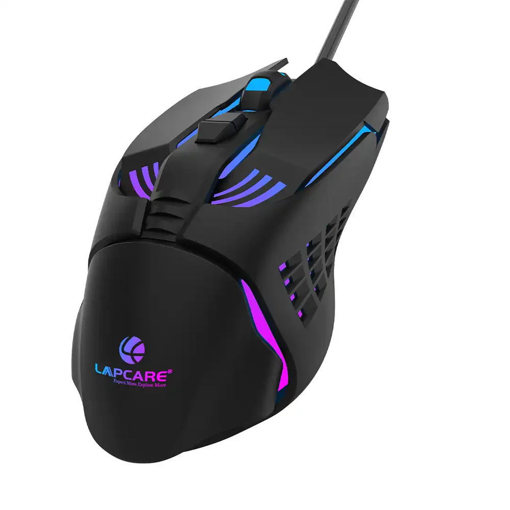 Lapcare Wired Gaming Mouse with RGB Lighting - New